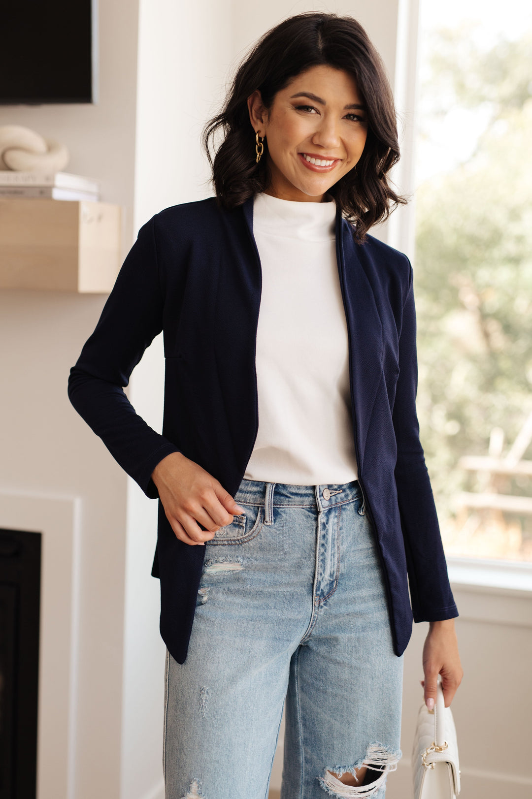 Womens - Fitted Blazer In Navy
