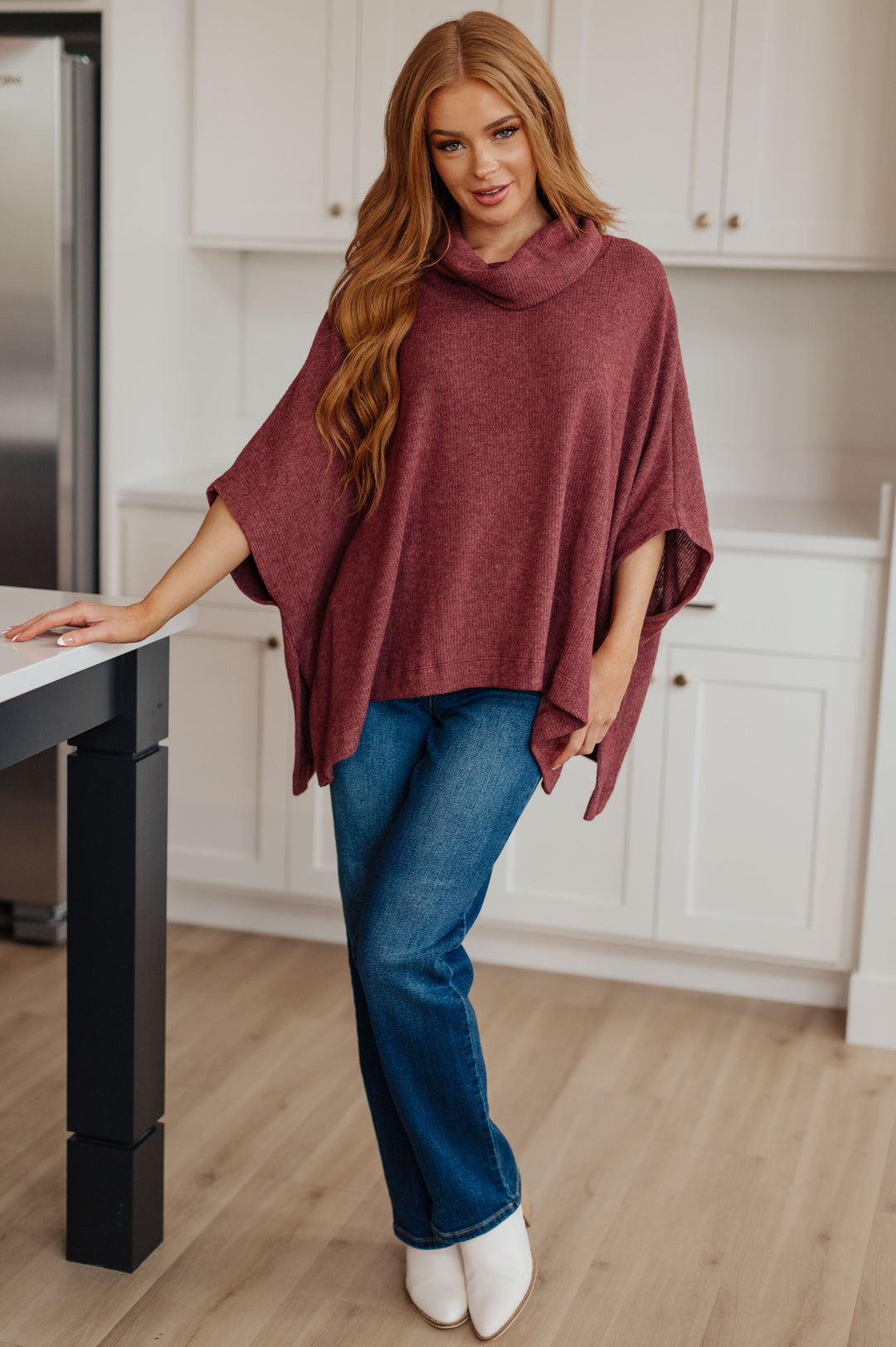 Womens - Forgive Me Cowl Neck Poncho