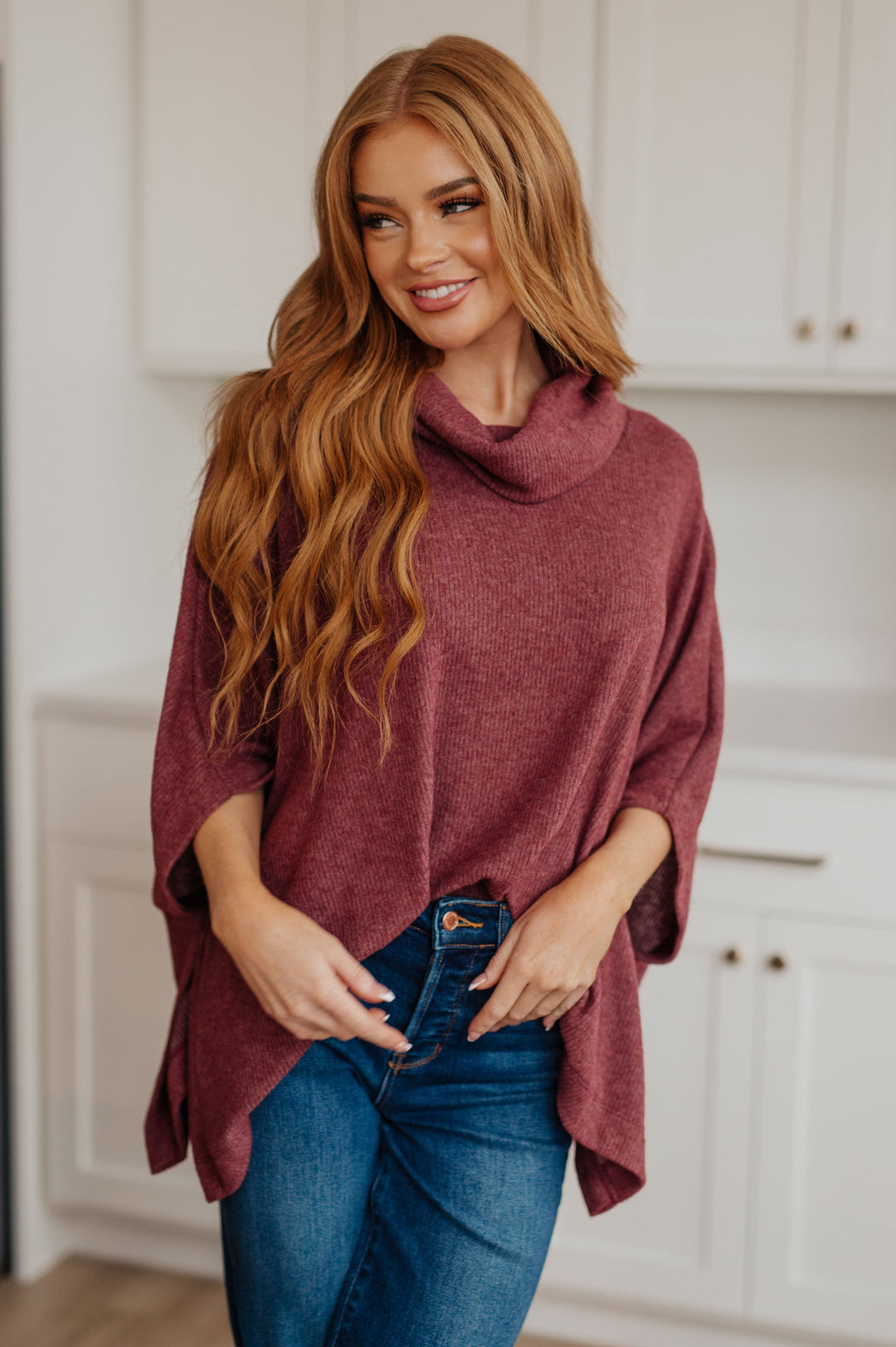 Womens - Forgive Me Cowl Neck Poncho