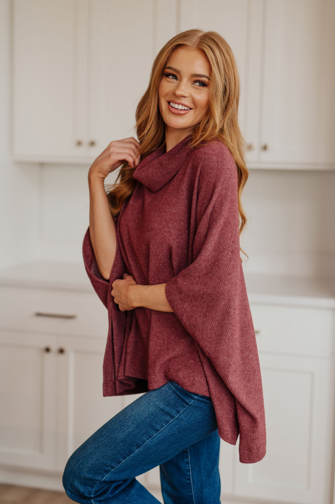 Womens - Forgive Me Cowl Neck Poncho