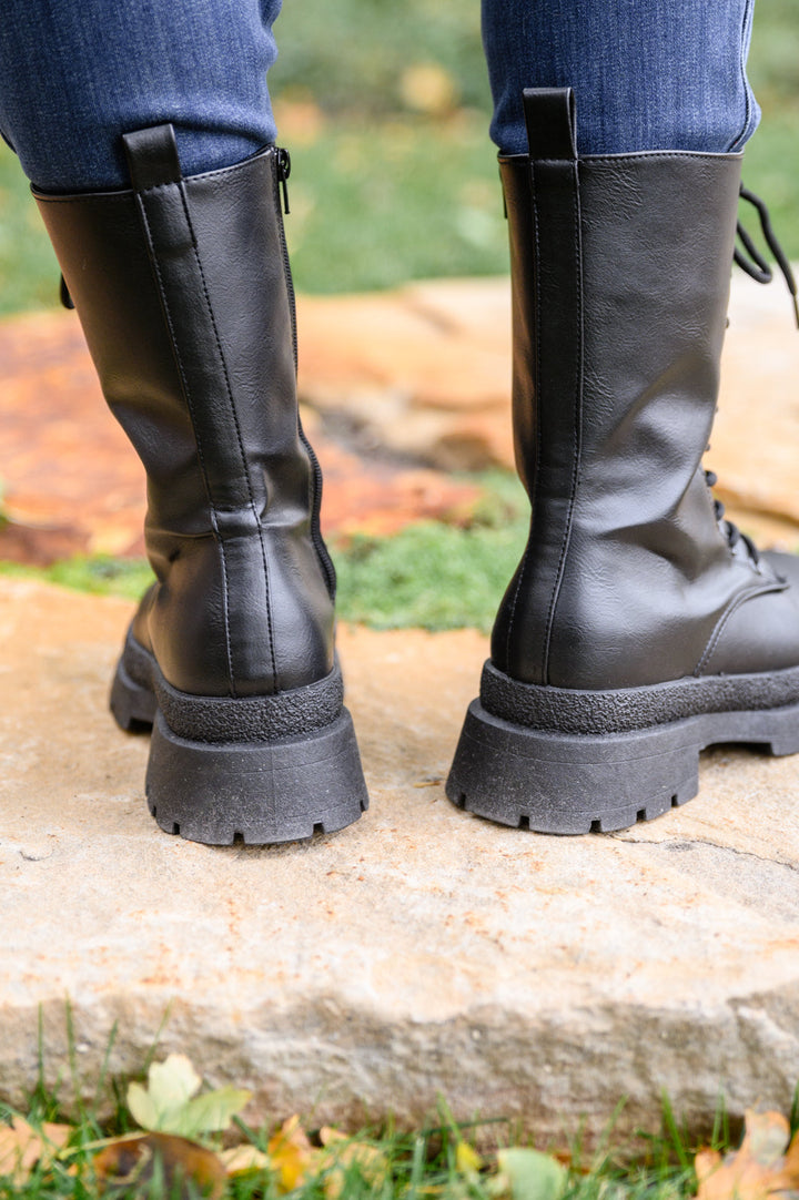 Womens - Fresh Feels Combat Boots In Black