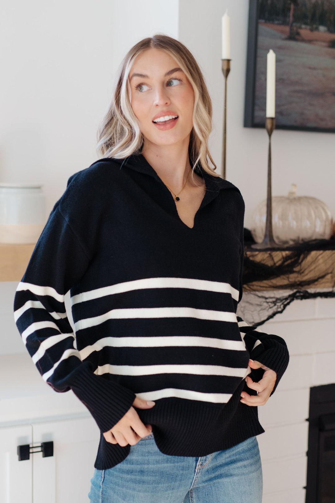 Womens - From Here On Out Striped Sweater