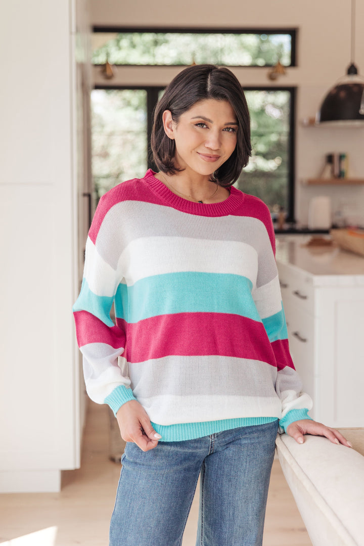 Womens - Get It Started Striped Sweater