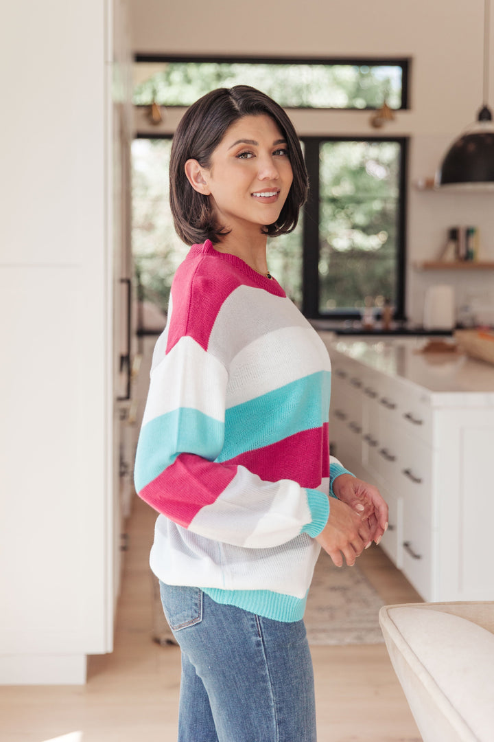 Womens - Get It Started Striped Sweater
