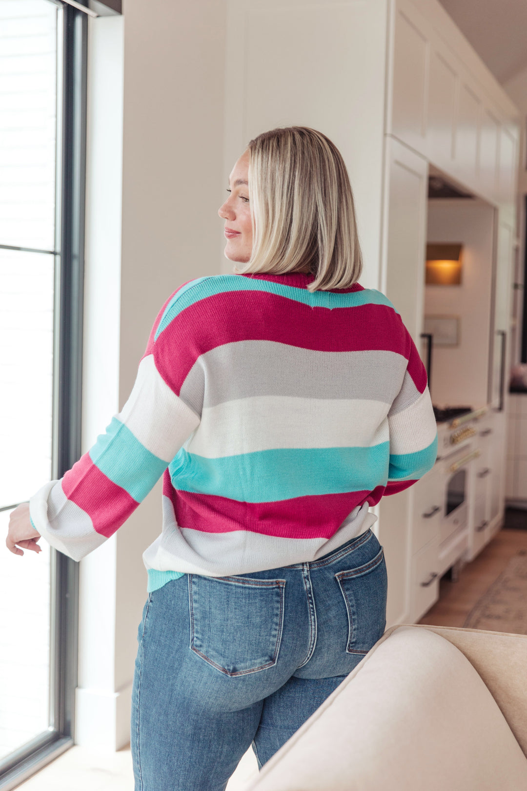 Womens - Get It Started Striped Sweater