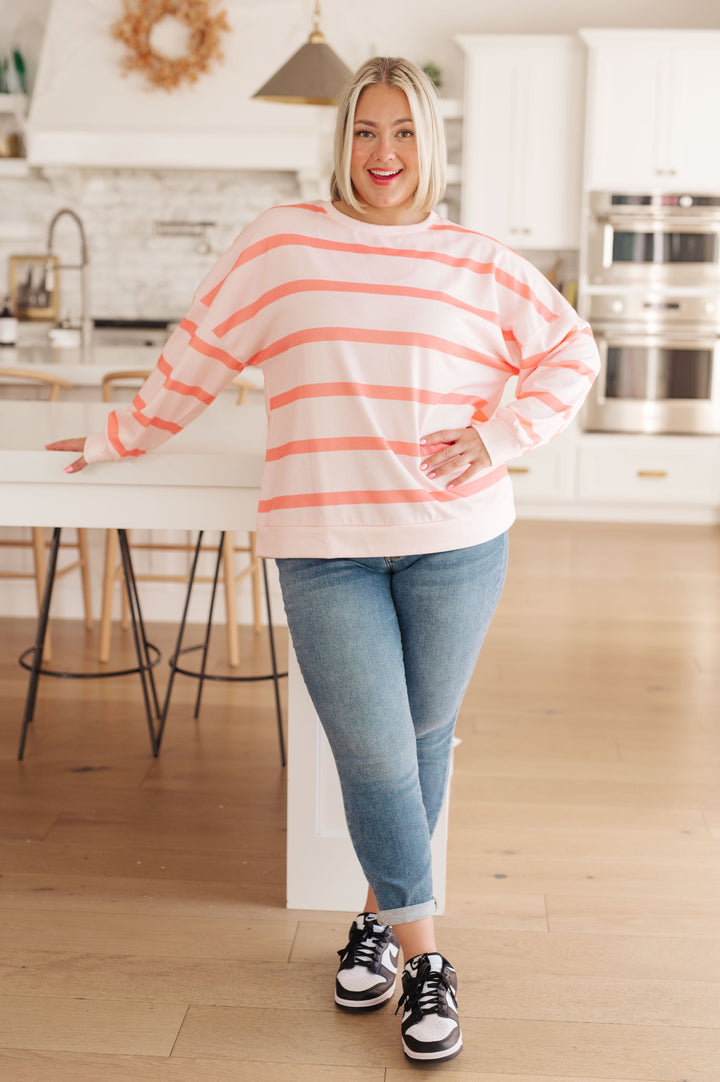 Womens - Here For The Stripes Long Sleeve Top