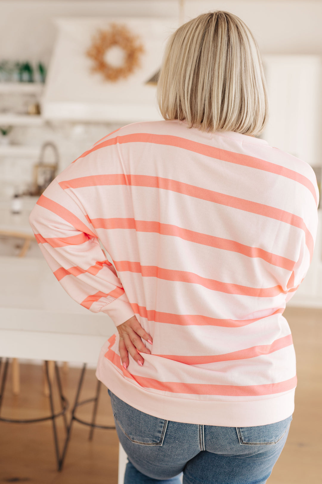 Womens - Here For The Stripes Long Sleeve Top