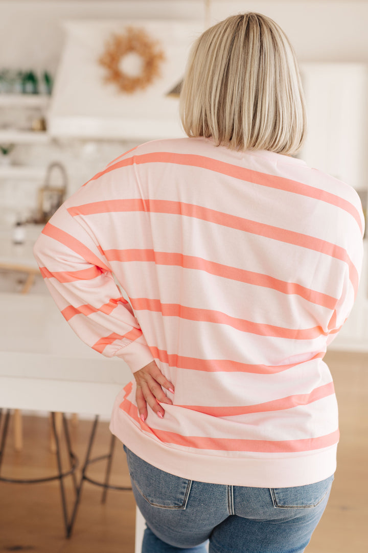 Womens - Here For The Stripes Long Sleeve Top