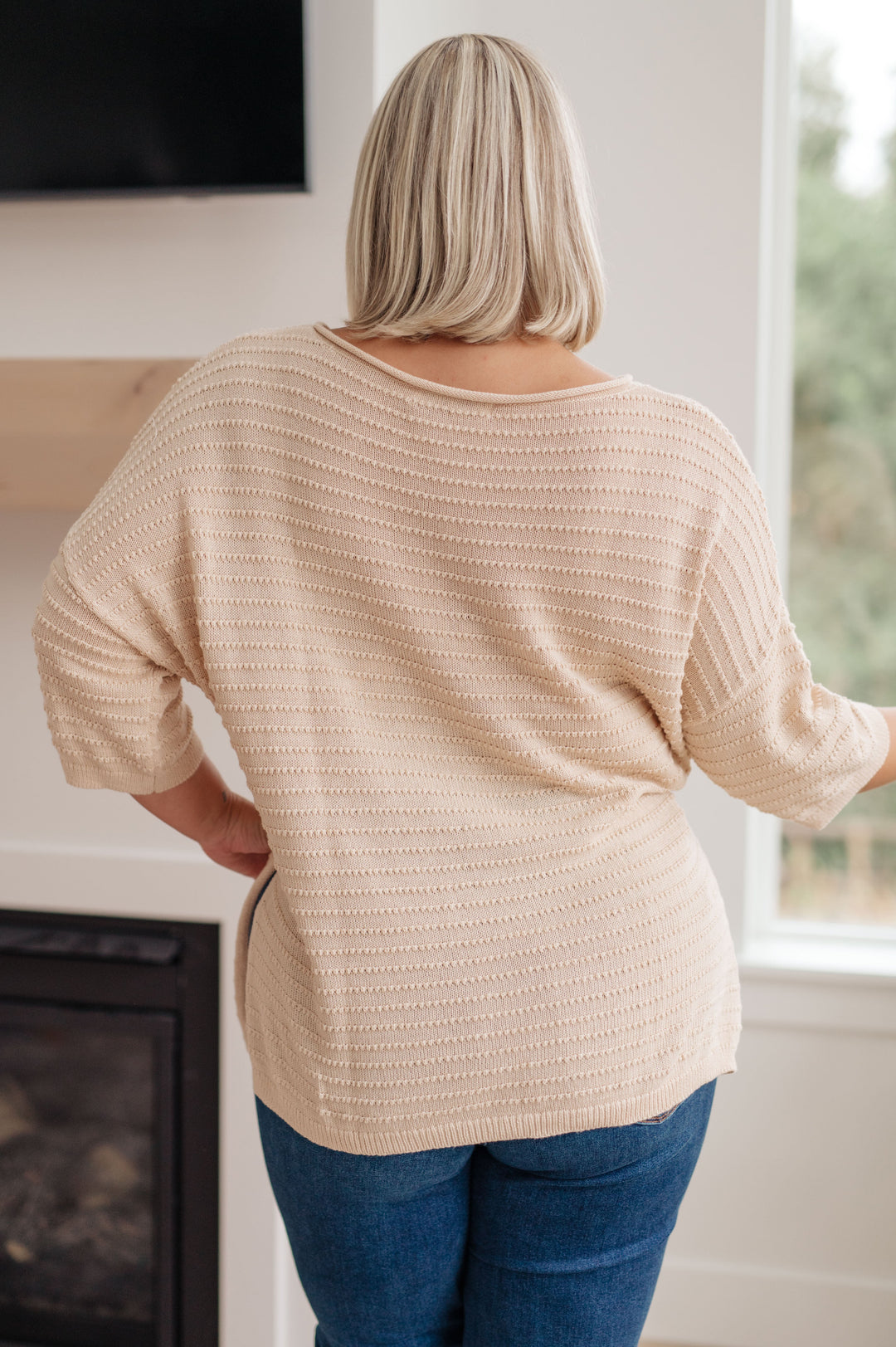 Womens - High Tide Oversized Top In Cream