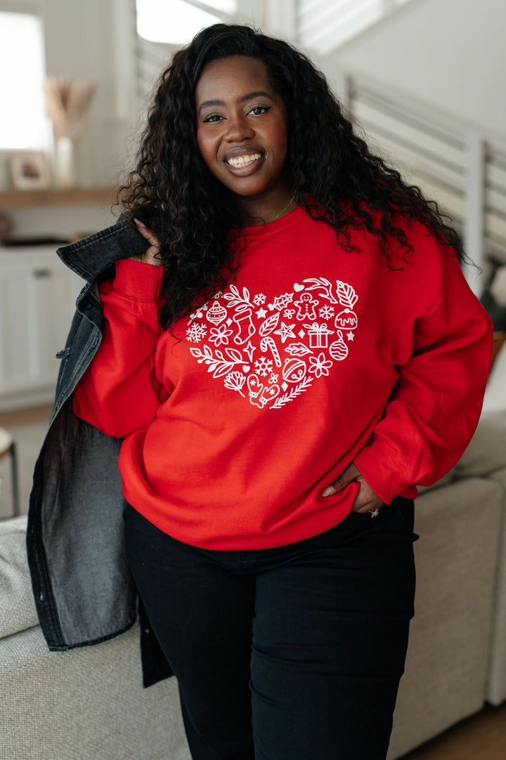 Womens - Holiday Heart Sweatshirt