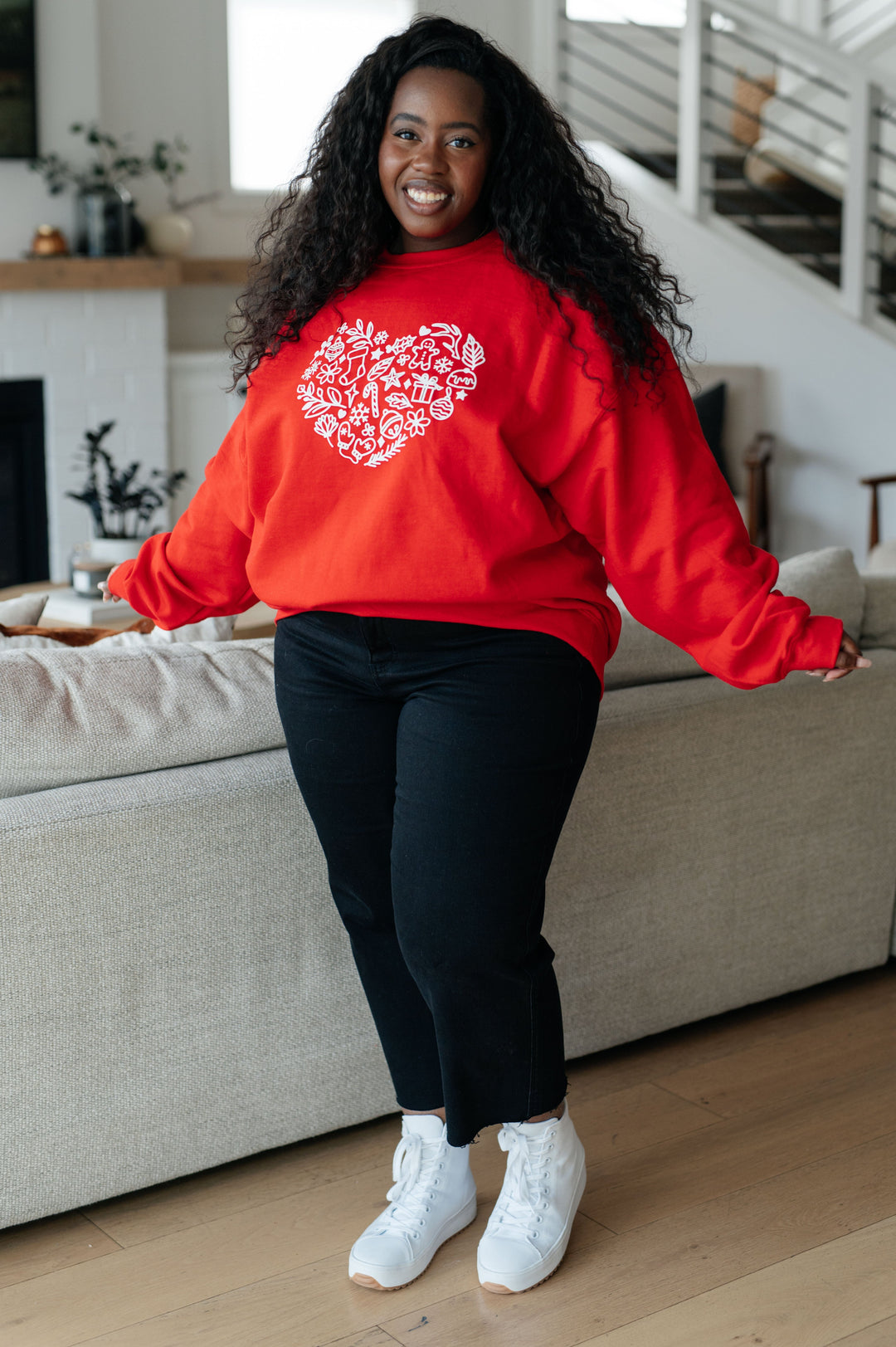 Womens - Holiday Heart Sweatshirt