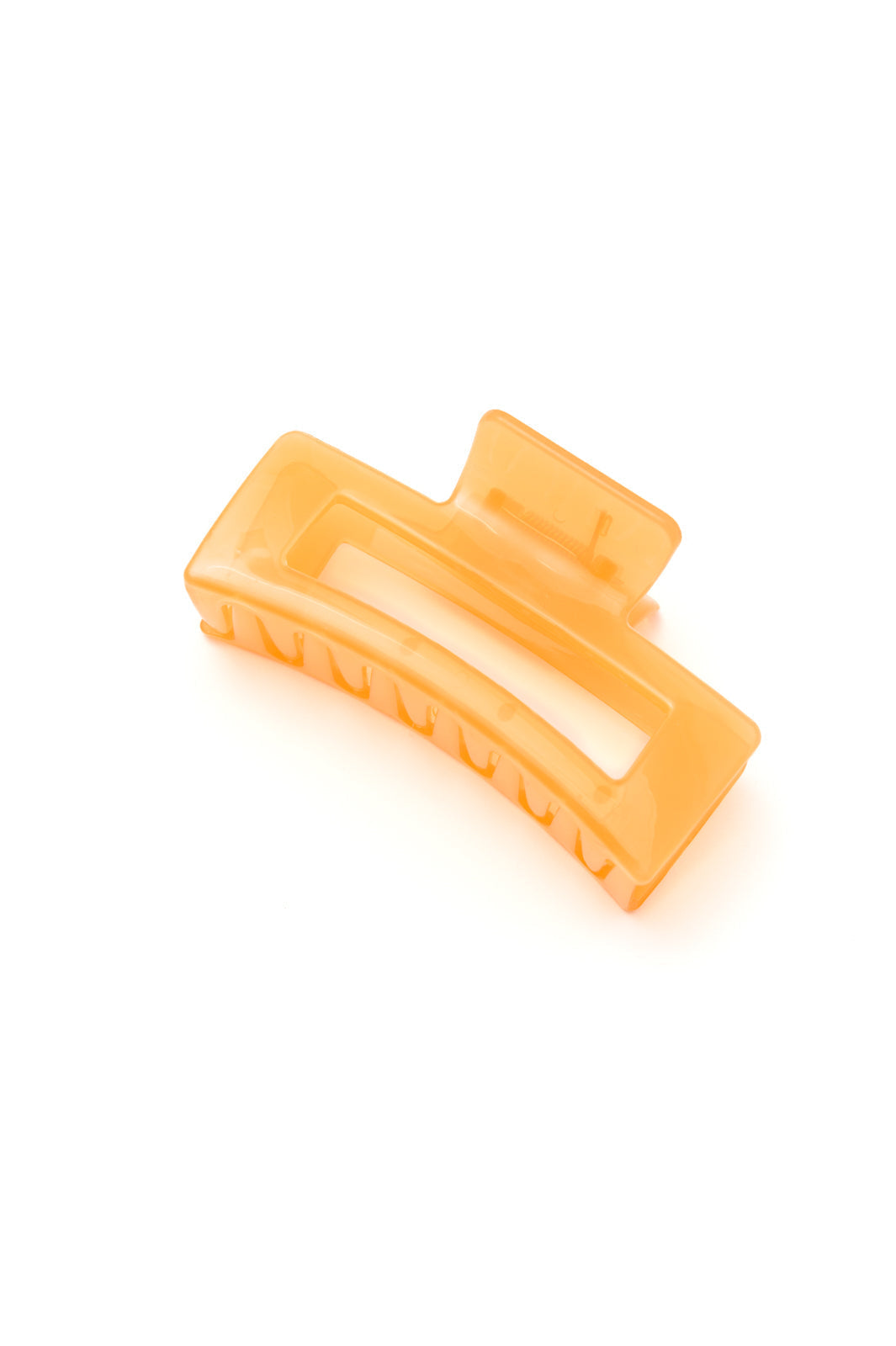 Womens - Jelly Rectangle Claw Clip In Sherbet