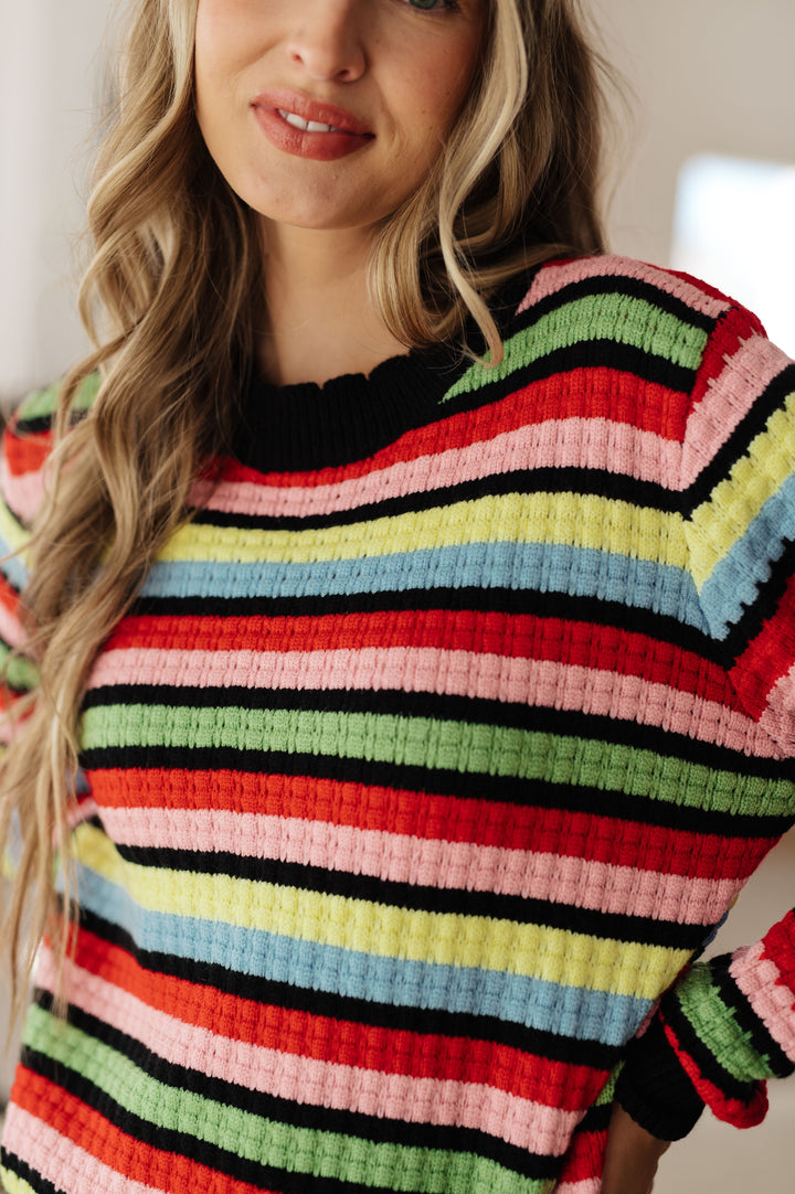 Womens - Keep Dreaming Striped Sweater