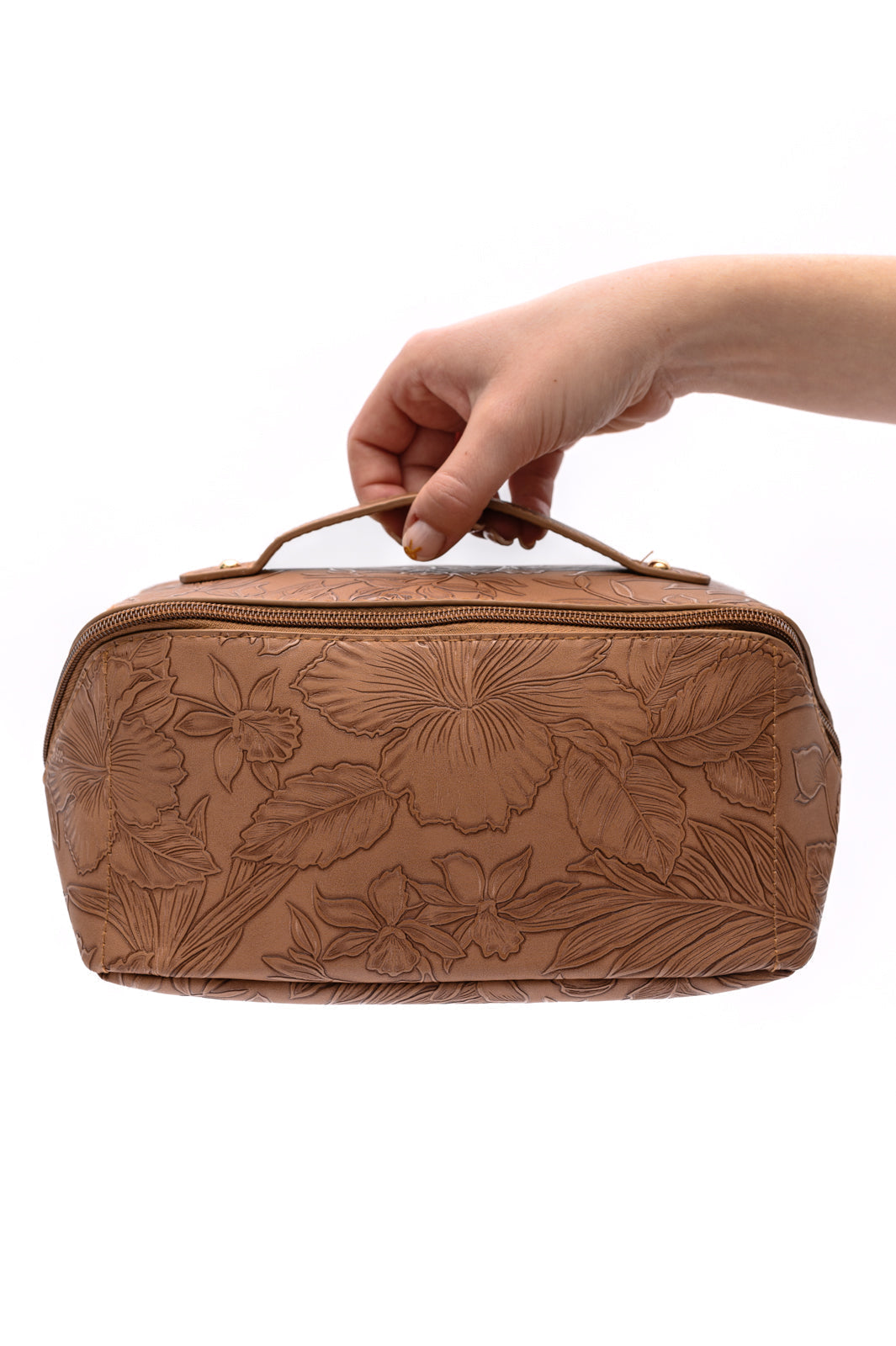 Womens - Life In Luxury Large Capacity Cosmetic Bag In Tan