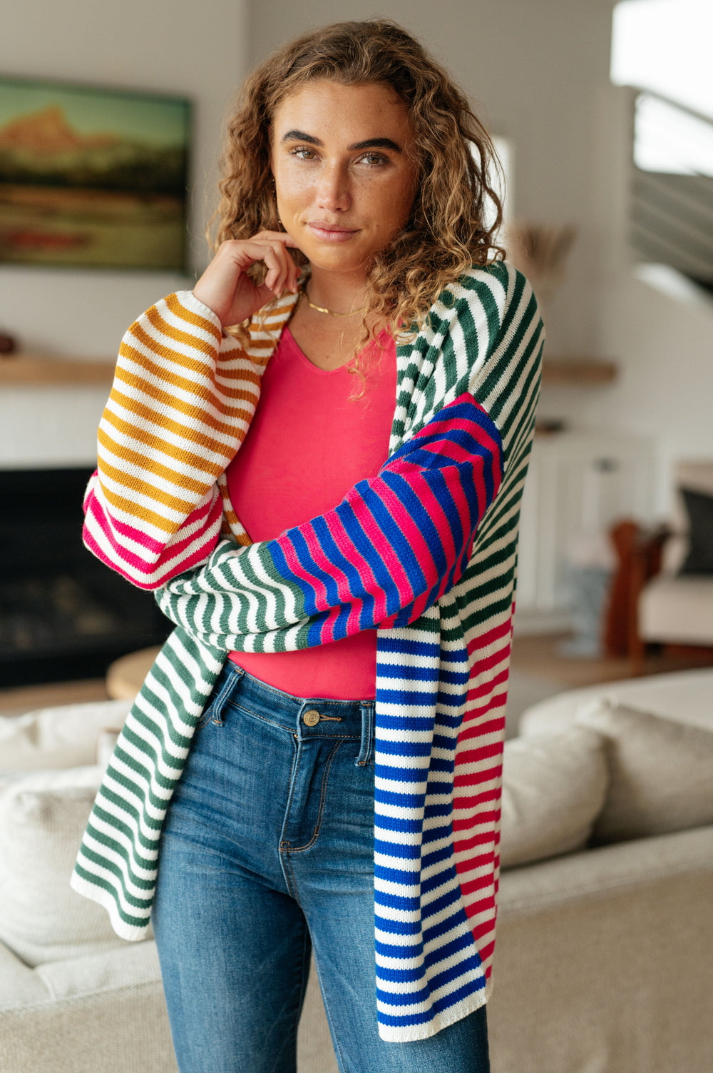 Womens - Marquee Lights Striped Cardigan