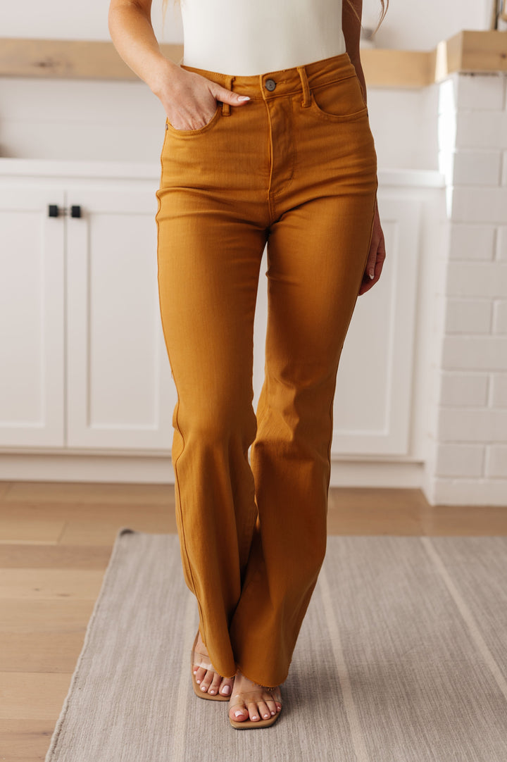 Womens - Melinda High Rise Control Top Flare Jeans In Marigold
