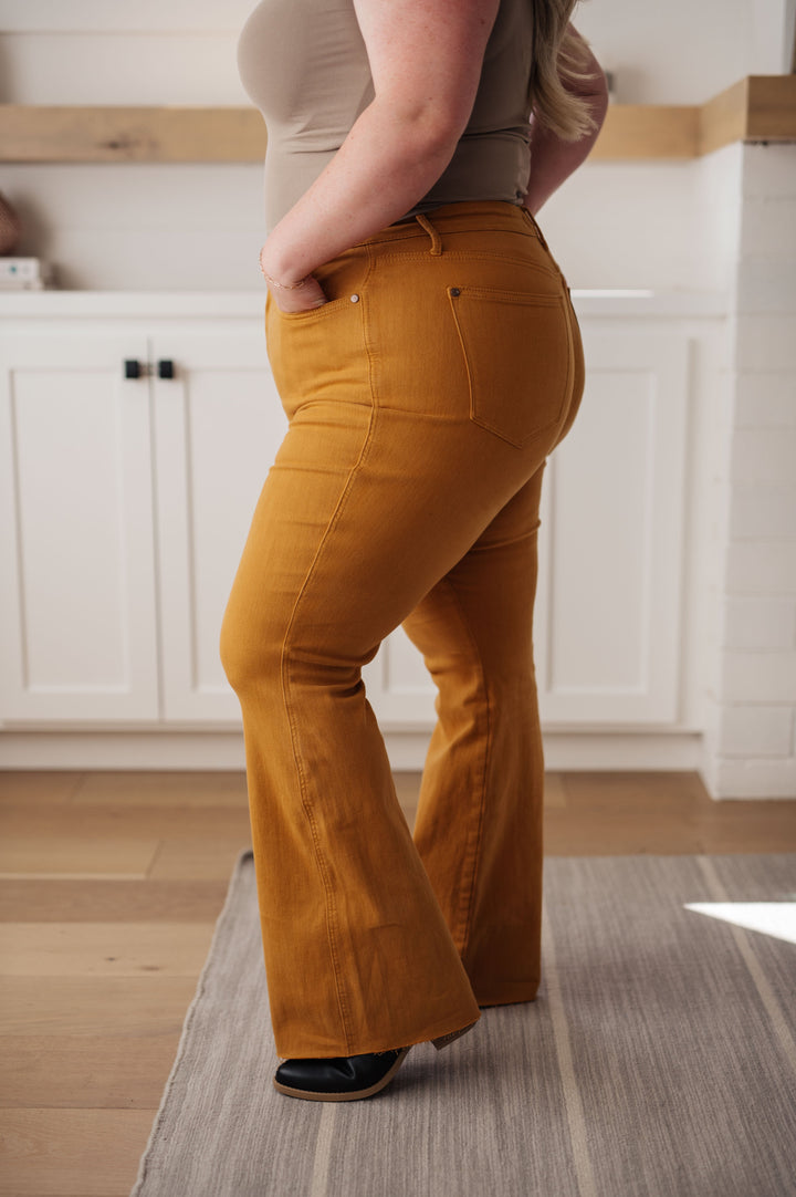 Womens - Melinda High Rise Control Top Flare Jeans In Marigold