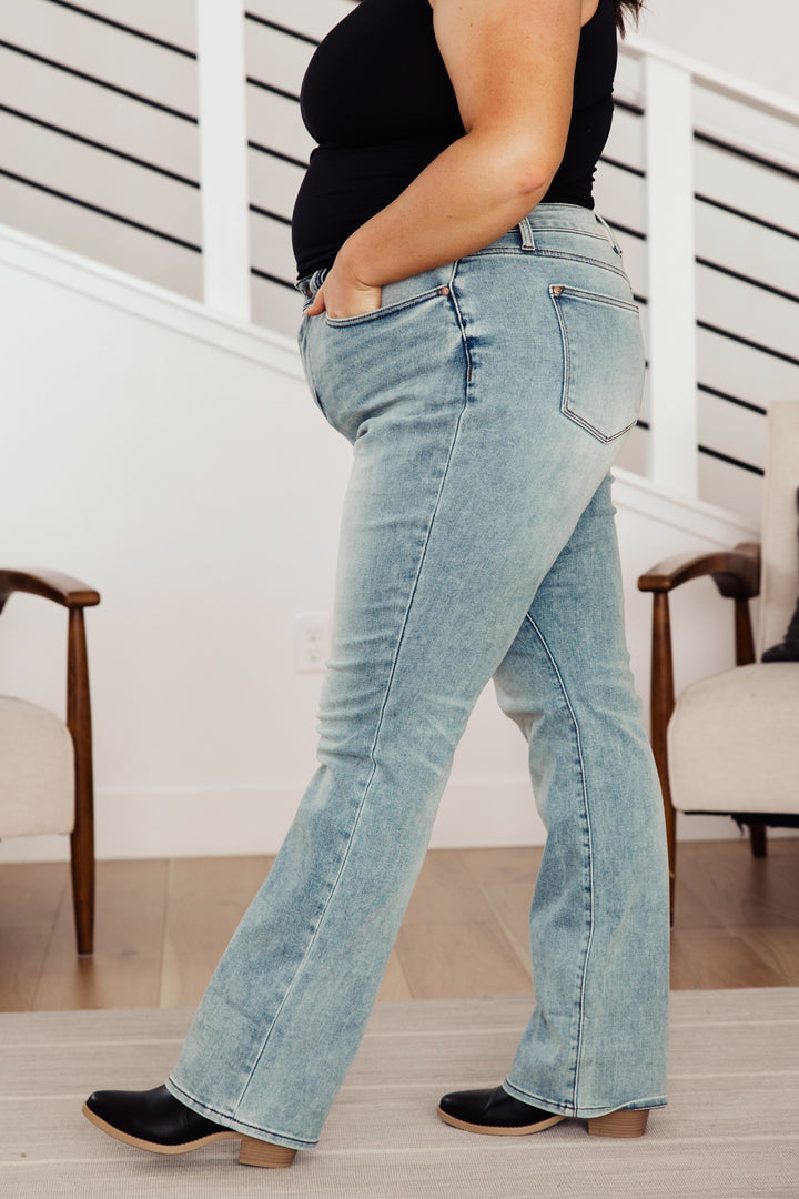 Womens - Miranda High Rise Plaid Cuff Vintage Straight Jeans