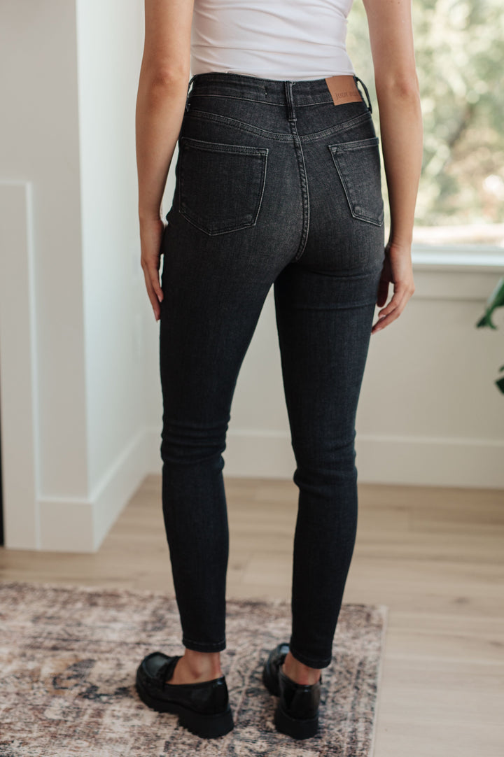 Womens - Octavia High Rise Control Top Skinny Jeans In Washed Black