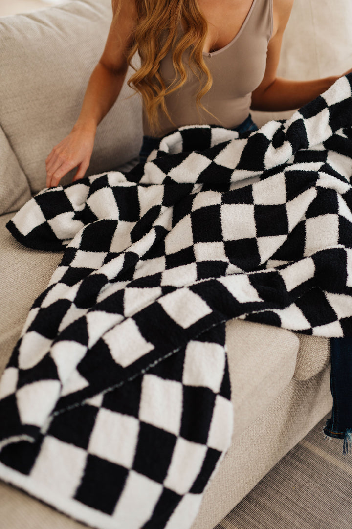 Womens - Penny Blanket Single Cuddle Size In Black Check