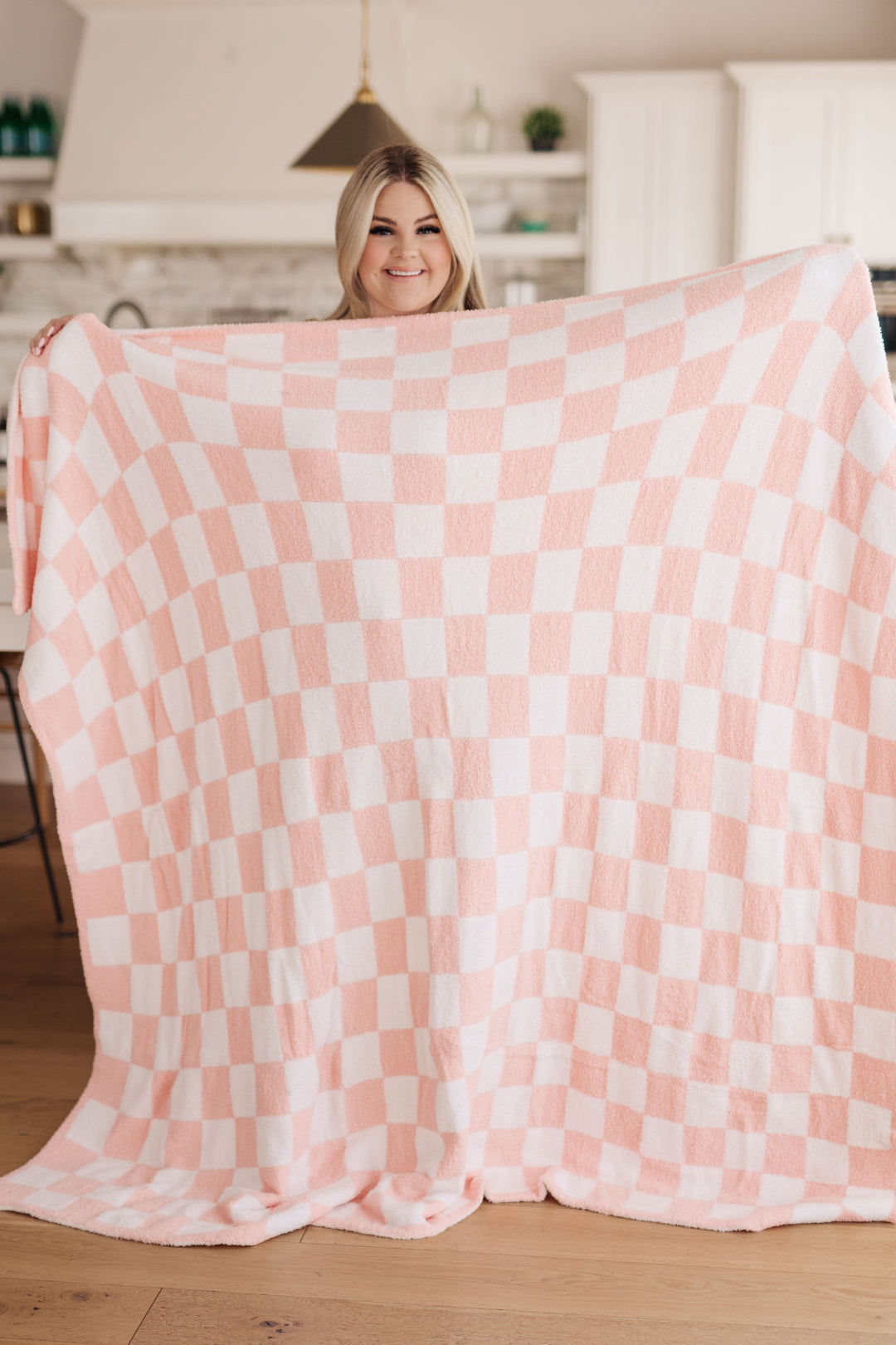 Womens - Penny Blanket Single Cuddle Size In Pink Check