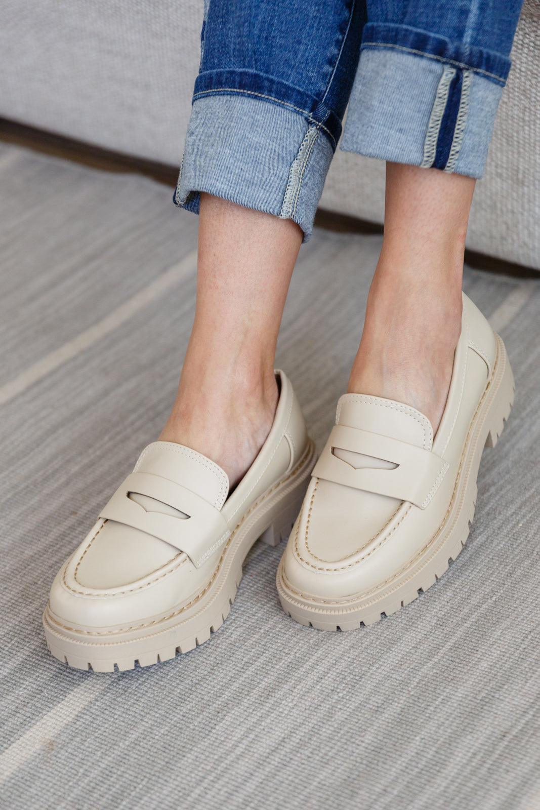 Womens - Penny For Your Thoughts Loafers In Bone