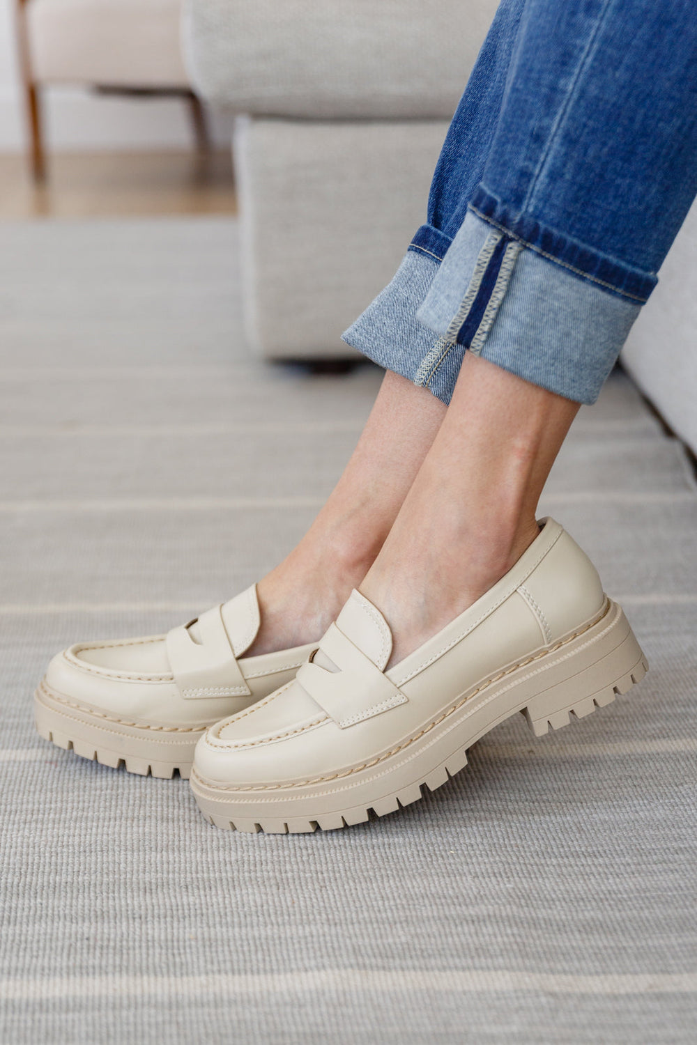 Womens - Penny For Your Thoughts Loafers In Bone