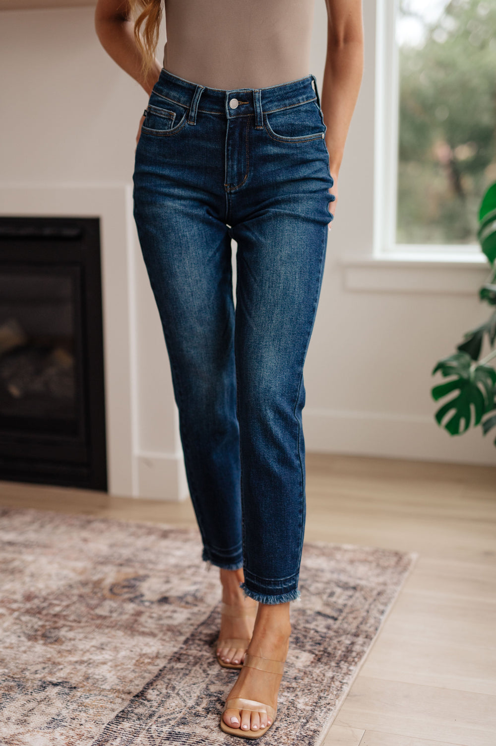 Womens - Phillipa High Rise Release Hem Slim Jeans