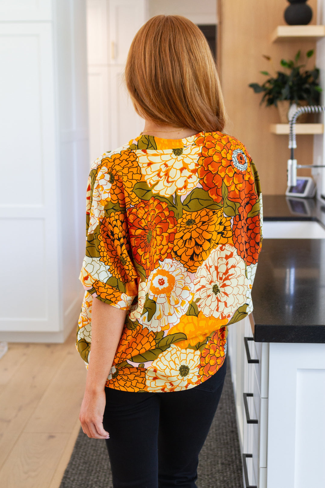 Womens - Picking Blooms Blouse In Amber Mix