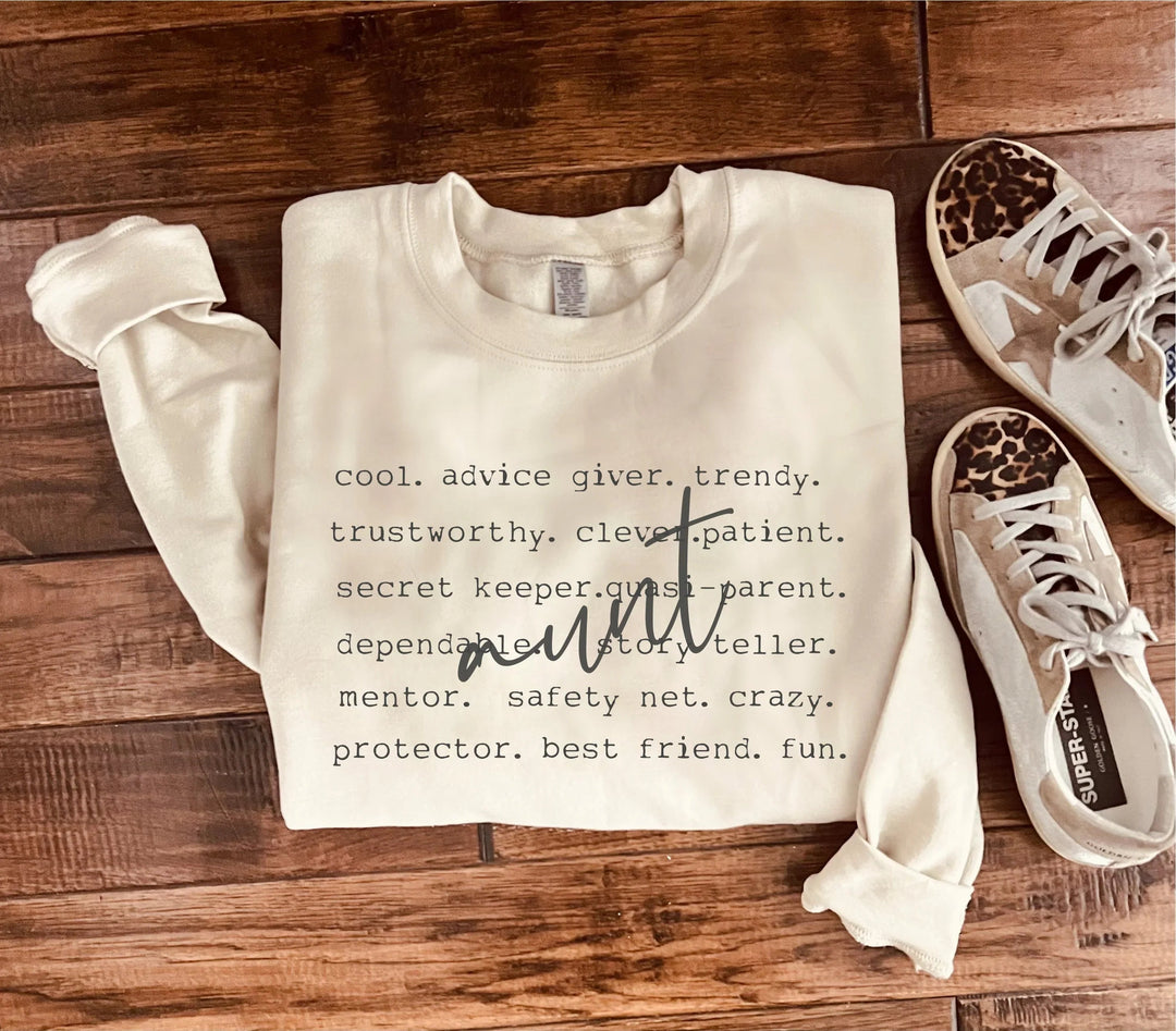 Womens - PREORDER: Aunt Words Sweatshirt In Two Colors