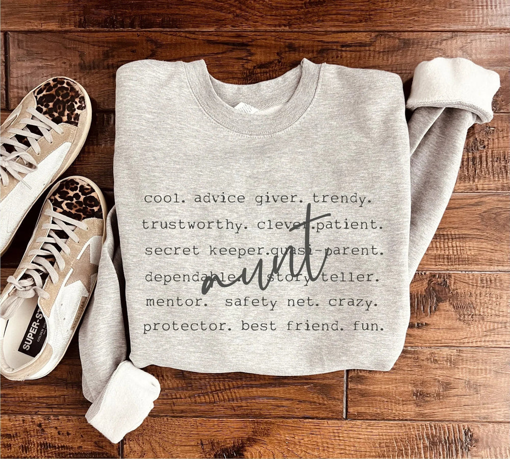 Womens - PREORDER: Aunt Words Sweatshirt In Two Colors
