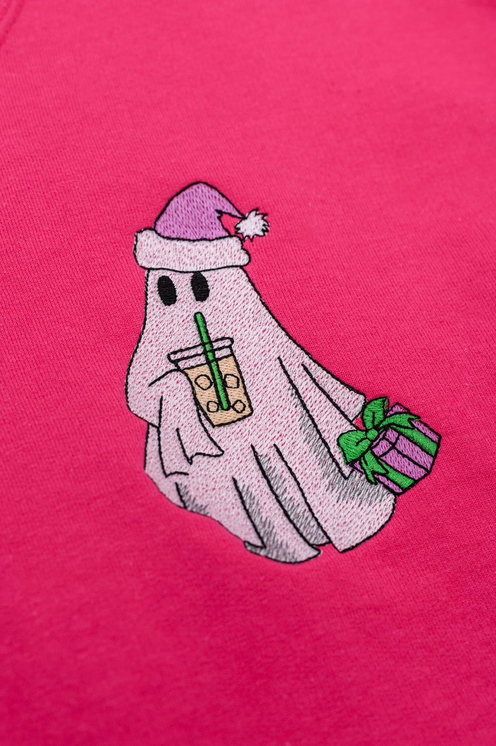 Womens - PREORDER: Bougie Santa Ghost Embroidered Sweatshirt