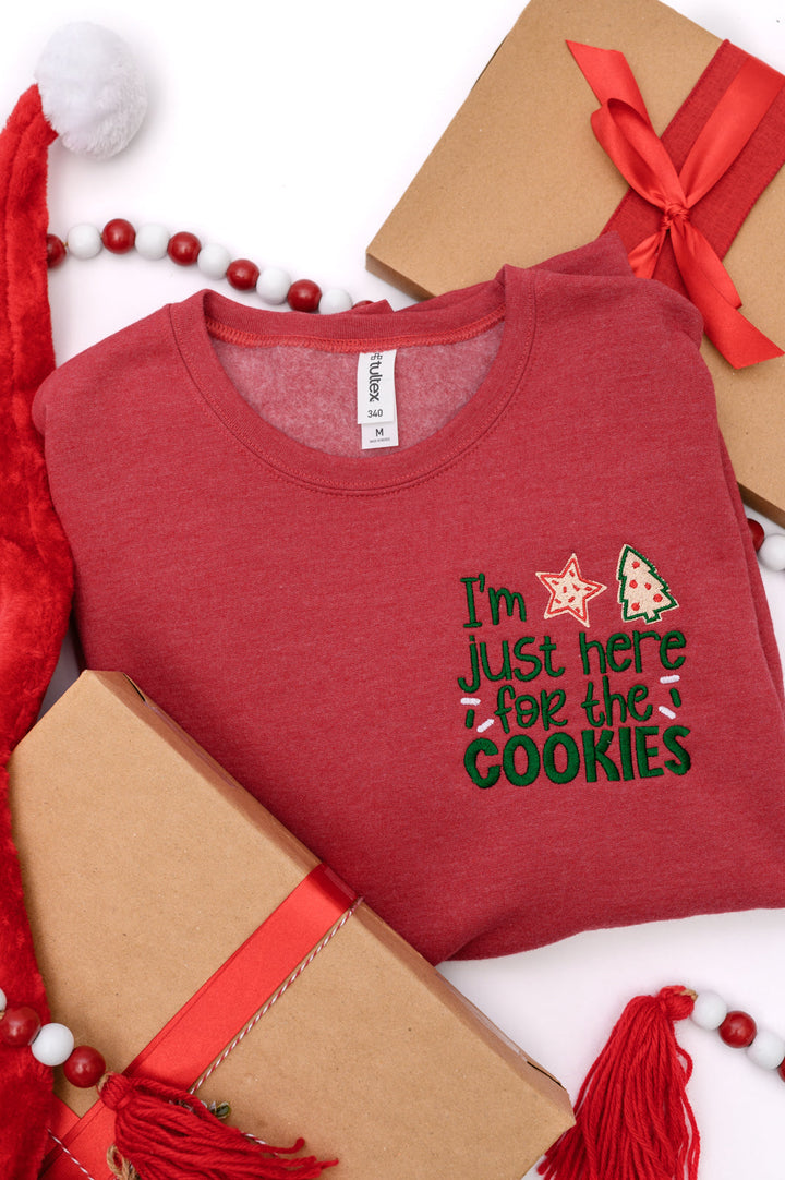 Womens - PREORDER: Christmas Cookies Embroidered Sweatshirt