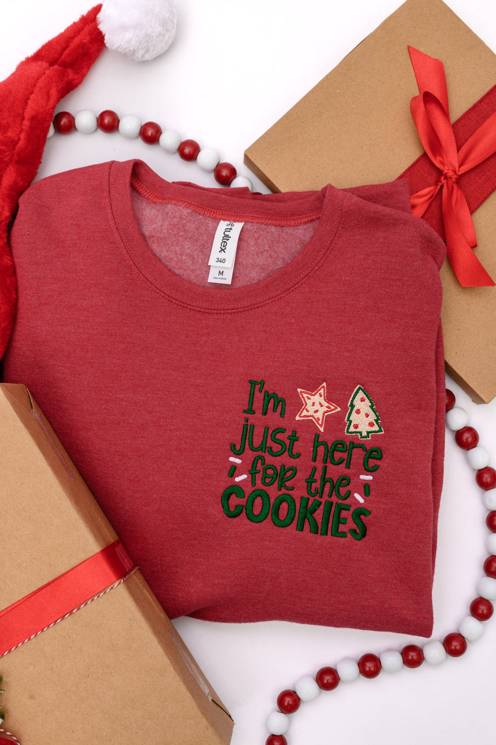 Womens - PREORDER: Christmas Cookies Embroidered Sweatshirt