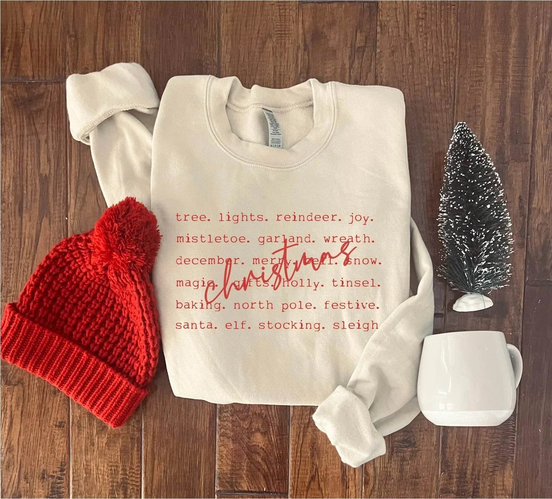 Womens - PREORDER: Christmas Words Sweatshirt