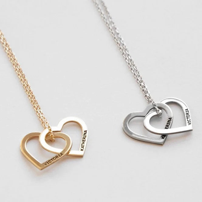Womens - PREORDER: Custom Heart Name Necklace In Three Colors