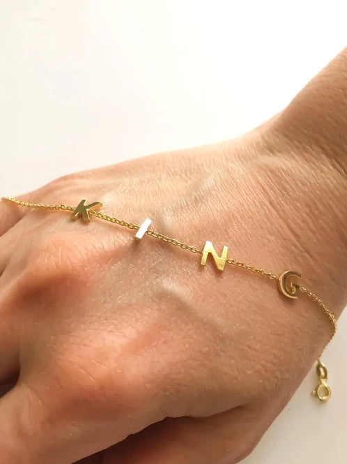 Womens - PREORDER: Custom Letter Bracelet In Three Colors