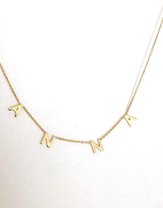 Womens - PREORDER: Custom Letter Necklace In Three Colors