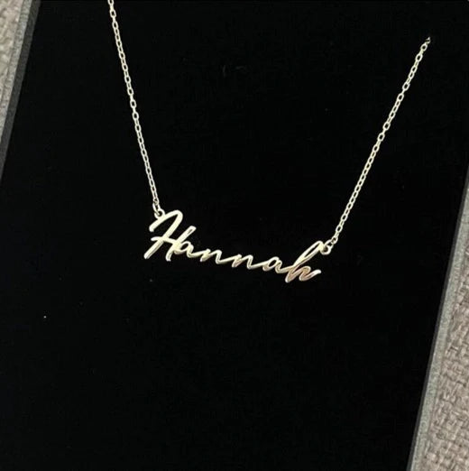 Womens - PREORDER: Custom Script Font Name Necklace In Three Colors