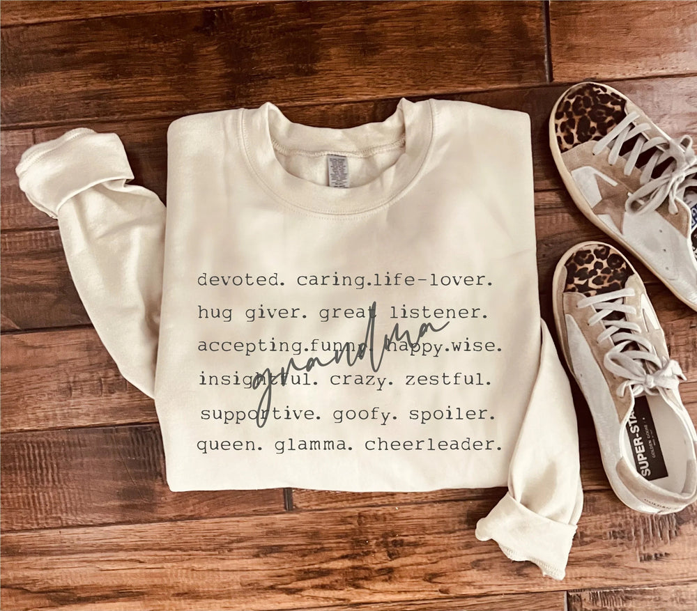 Womens - PREORDER: Grandma Words Sweatshirt In Two Colors