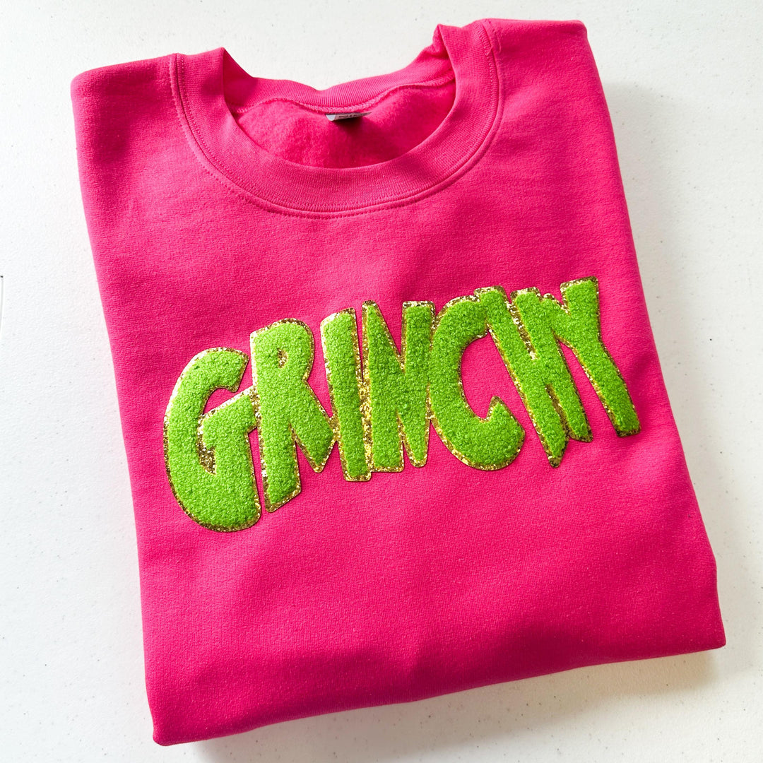 Womens - PREORDER: Green Guy Chenille Patch Sweatshirt In Three Colors