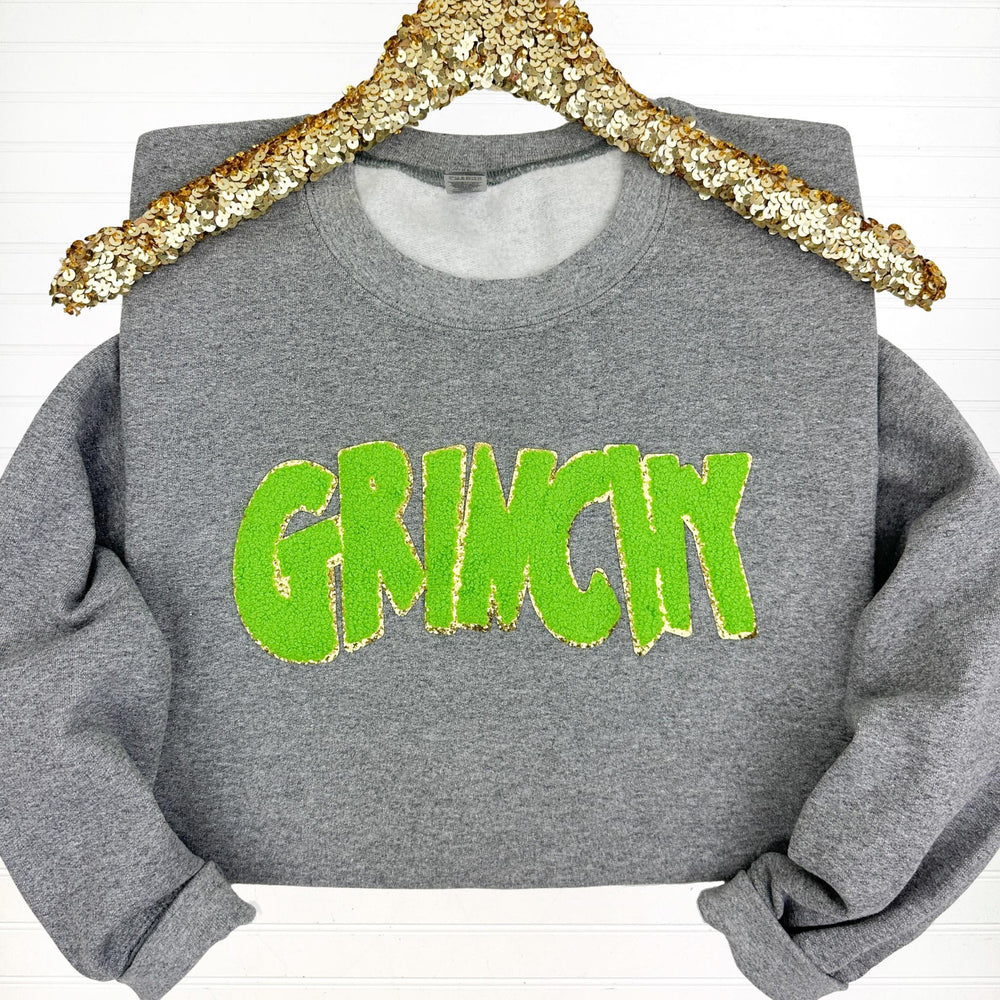 Womens - PREORDER: Green Guy Chenille Patch Sweatshirt In Three Colors