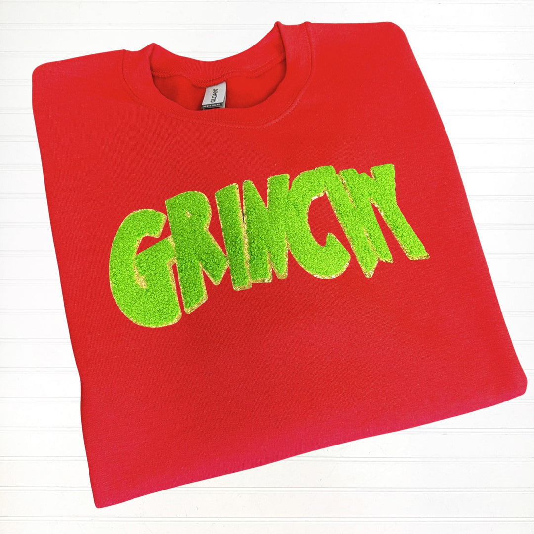 Womens - PREORDER: Green Guy Chenille Patch Sweatshirt In Three Colors