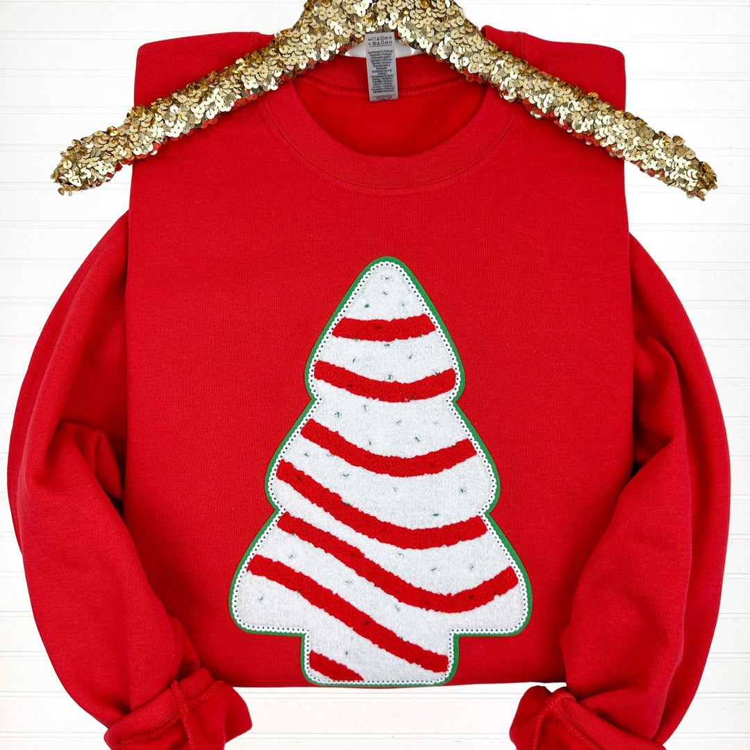 Womens - PREORDER: Holiday Snack Chenille Patch Sweatshirt