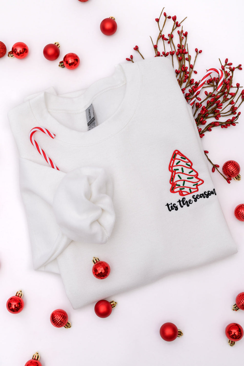 Womens - PREORDER: Holiday Snacks Embroidered Sweatshirt
