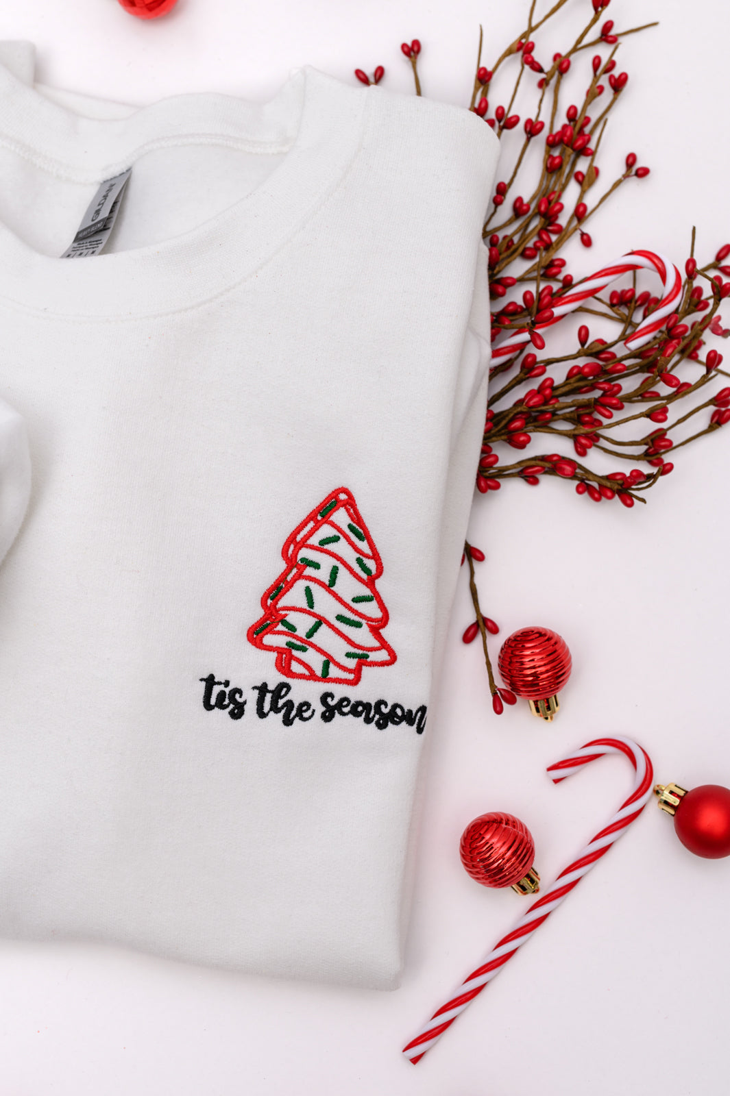 Womens - PREORDER: Holiday Snacks Embroidered Sweatshirt