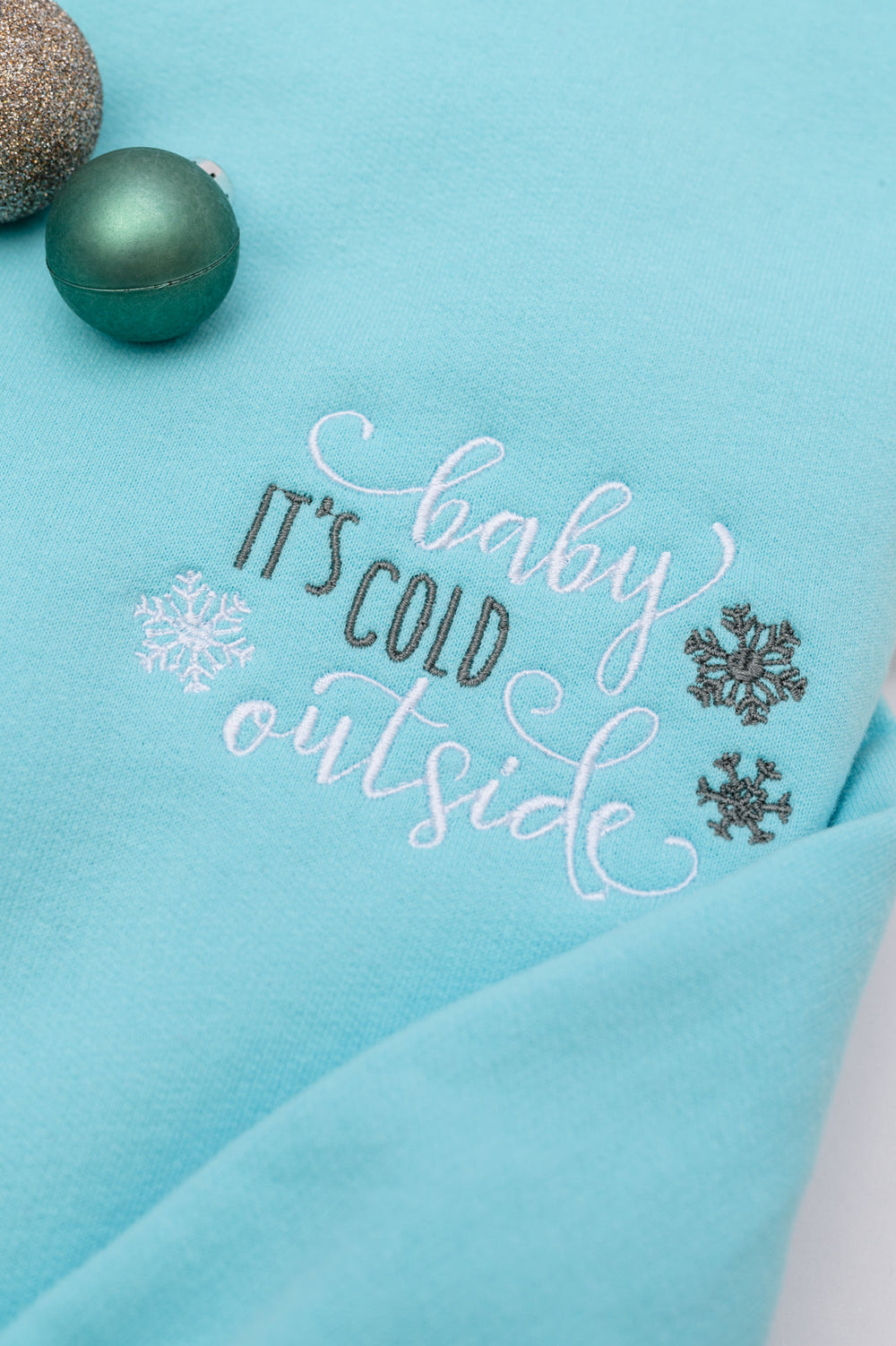 Womens - PREORDER: It's Cold Outside Embroidered Sweatshirt