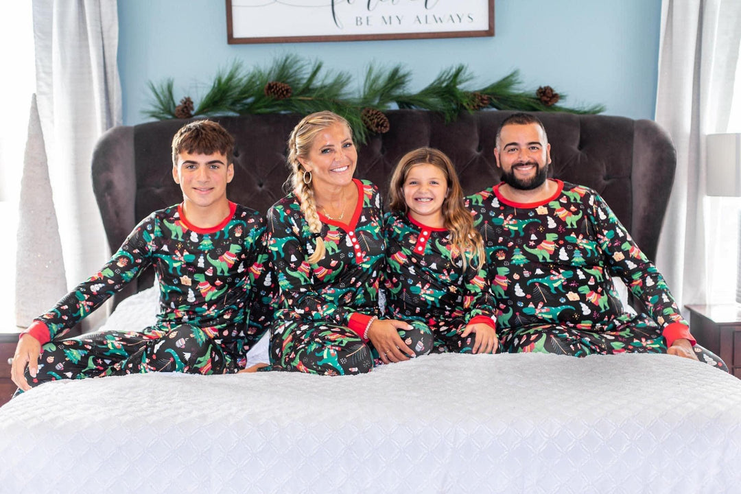 Womens - PREORDER: Matching Family Christmas Pajamas In Dinosaur