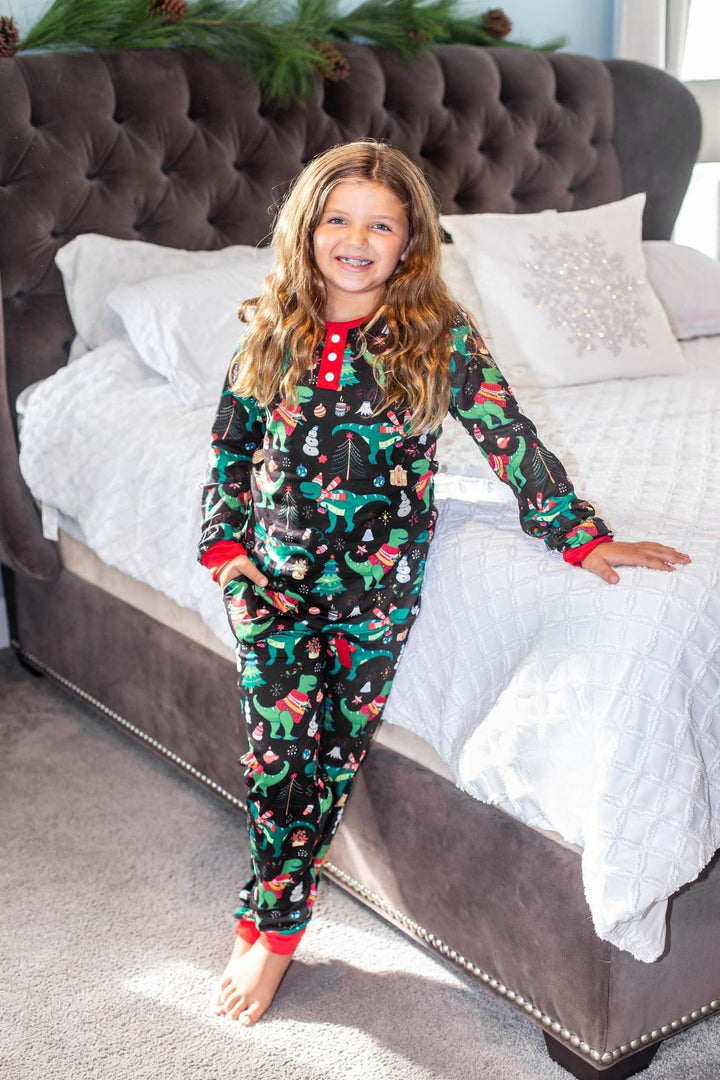 Womens - PREORDER: Matching Family Christmas Pajamas In Dinosaur