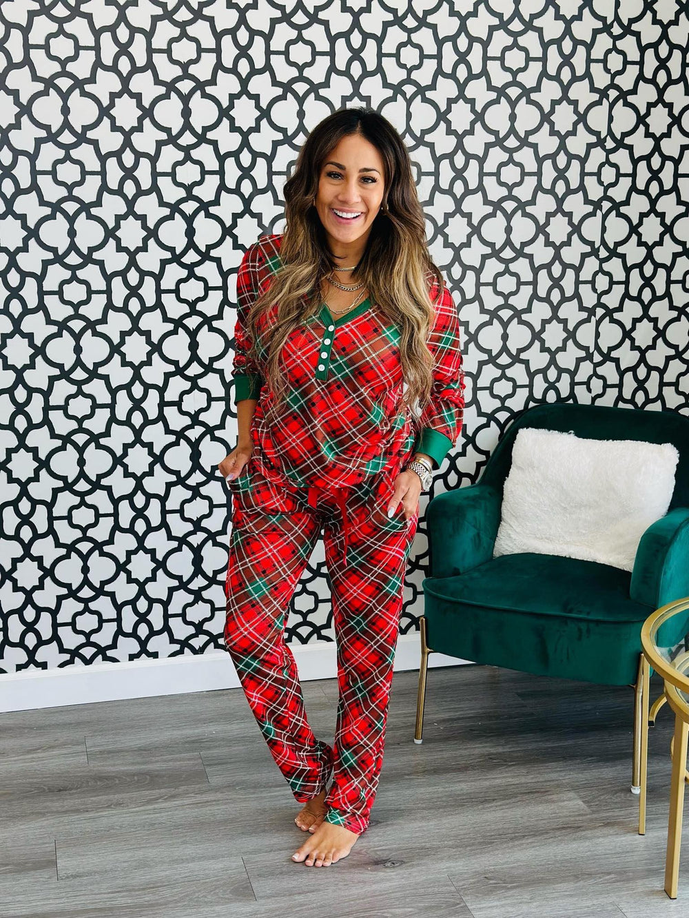 Womens - PREORDER: Matching Family Christmas Pajamas In Red Plaid